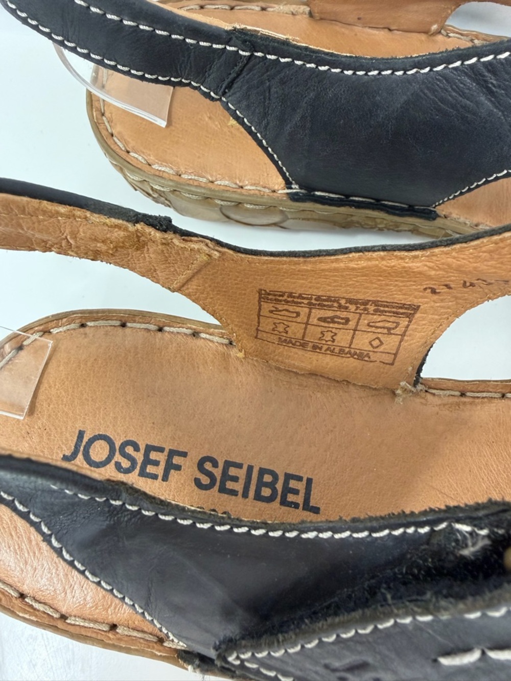 Josef Seibel Rosalie Fisherman Sandals Leather Black Size EU 41, US 10 - Picture 7 of 10